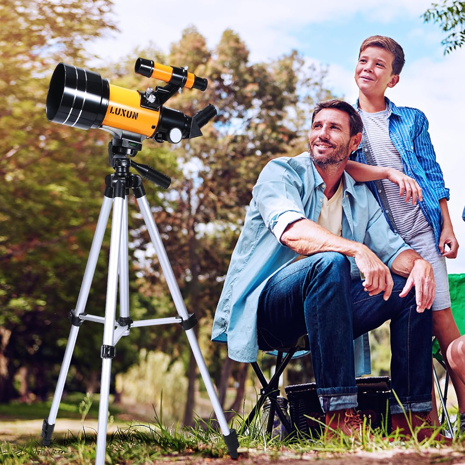 Telescope for Kids and Adults,70mm Astronomical Telescope Refracting with Multilayer Broadband Coating(15X-150X),Adjustable Tripod and Finderscope