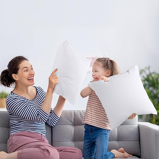 Utopia Bedding Throw Pillows Insert (Pack of 2, White) - 18 x 18 Inches Bed and Couch Pillows - Indoor Decorative Pillows thumbnail 3