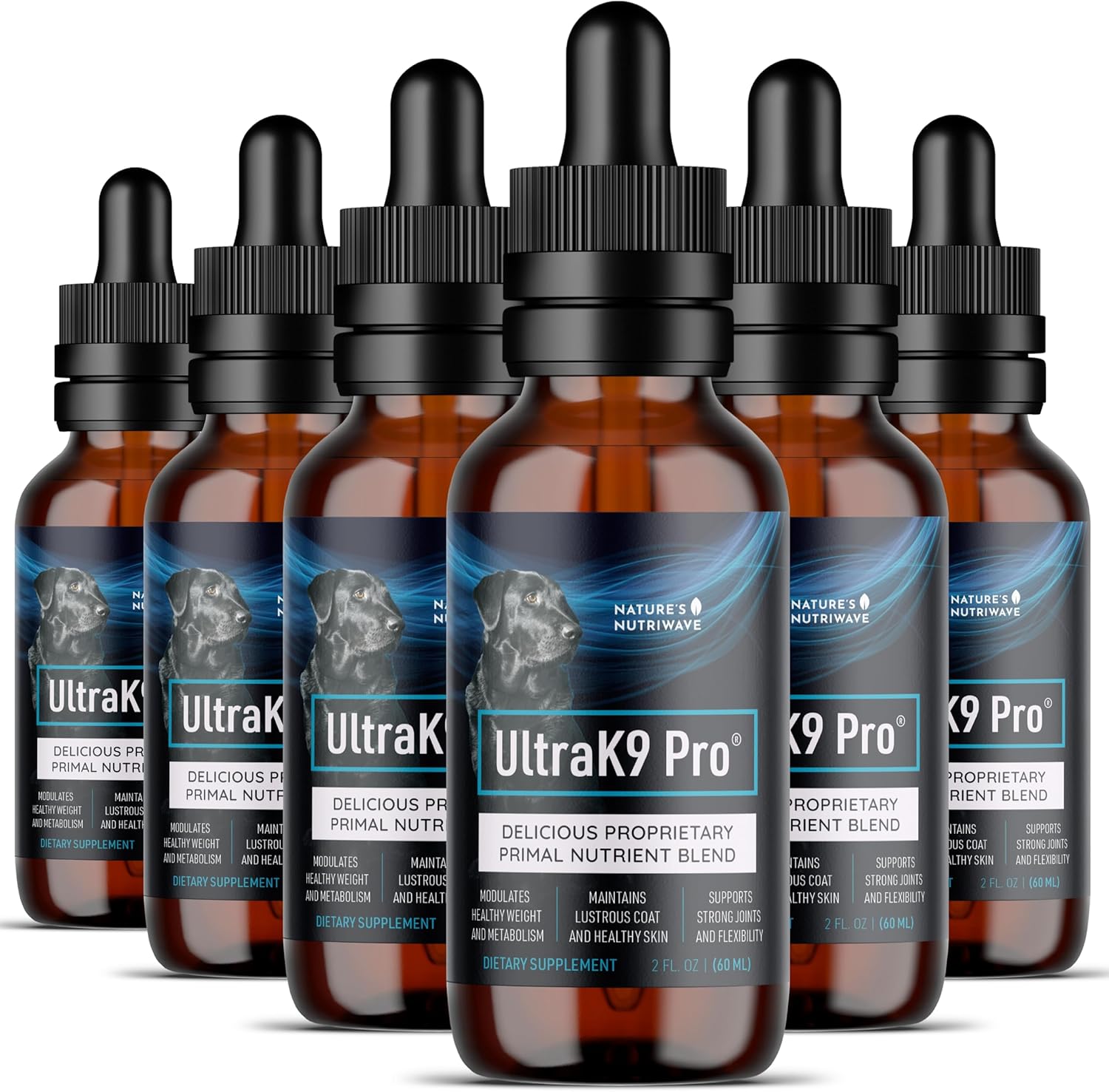 UltraK9 Pro Drops - Original All-in-One Supplement for Dogs, 100% Natural Dog Supplement with 9 Nutrients for Joint Support, Digestion, Skin, Coat Care | 2Oz, 60ml, 6 Month Supply