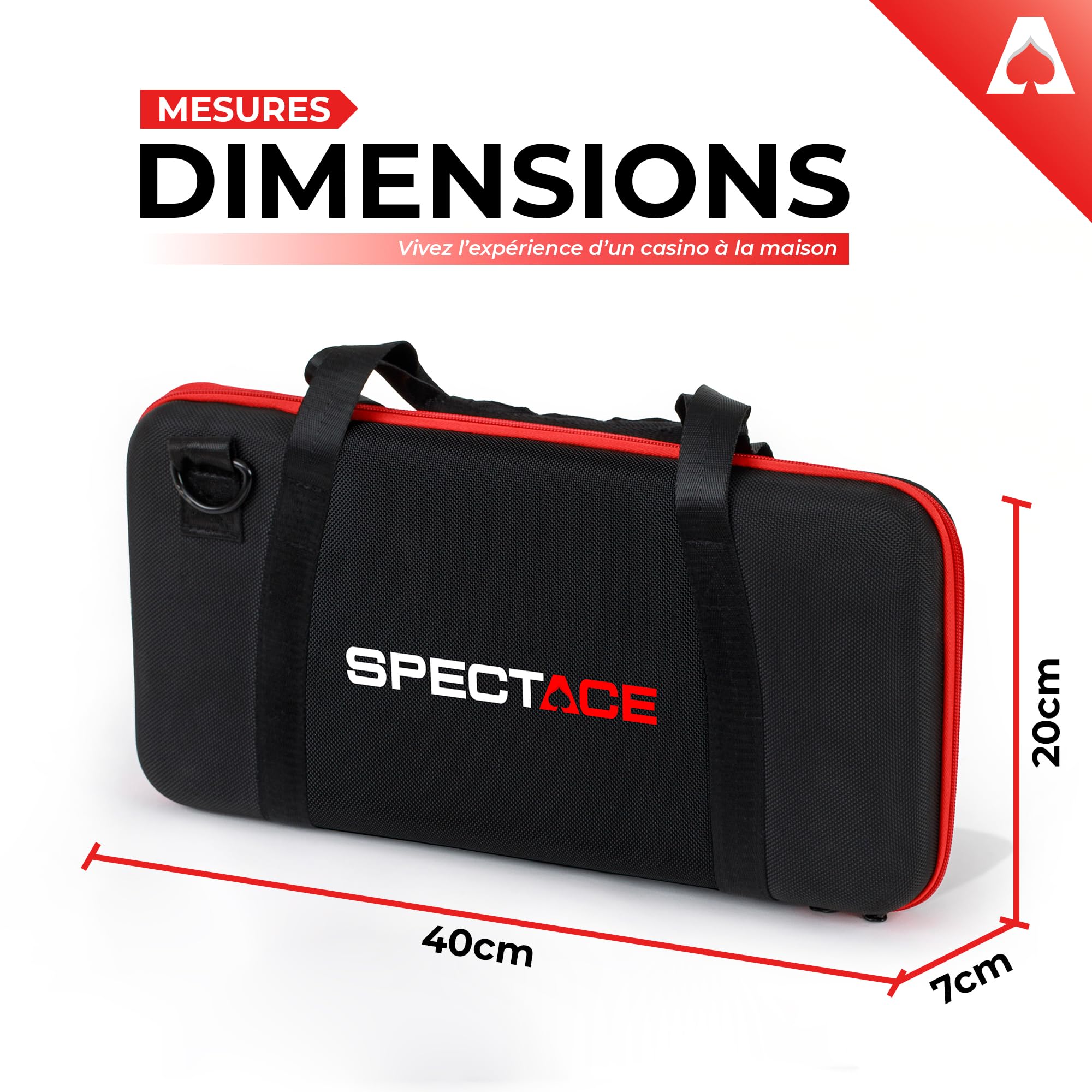 Malette Poker | Poker Set avec 300 Jetons de 11,5 g Style Casino - Jeux de Poker + Jeu de Carte Poker Doré en Cadeau