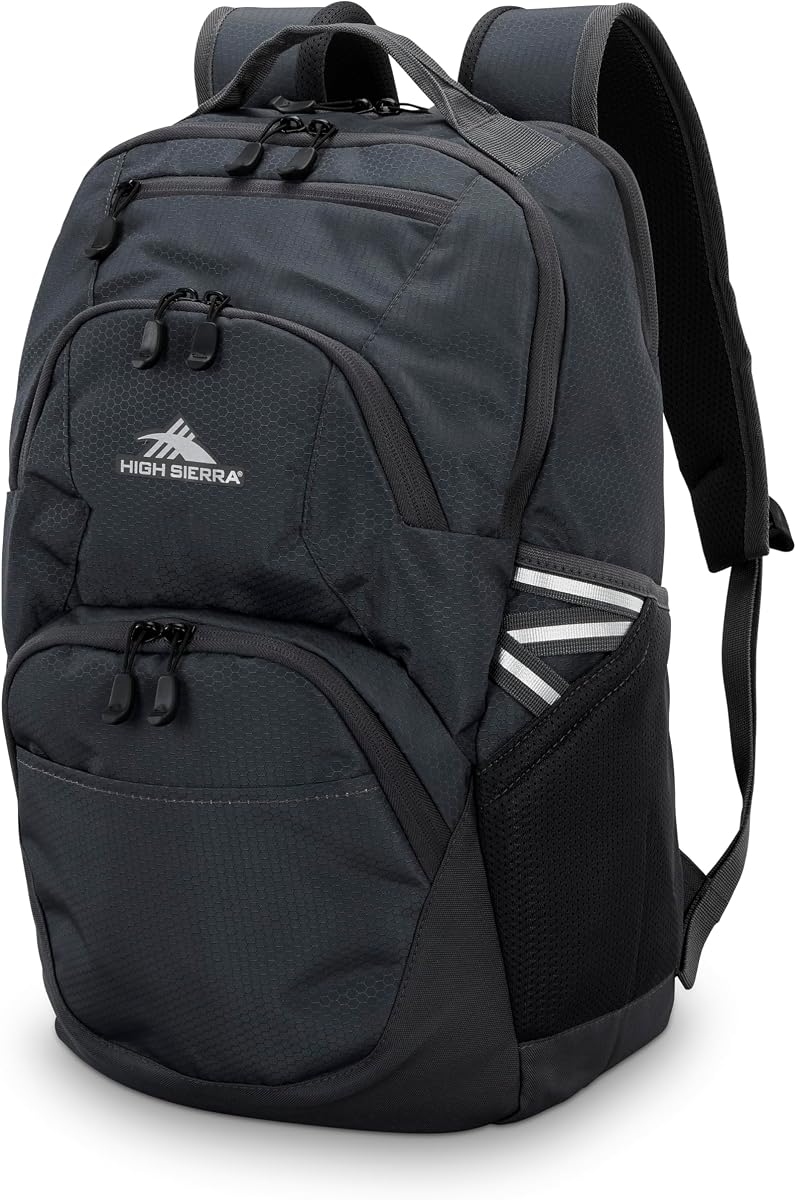 High Sierra Swoop SG Backpack, Travel or Work Laptop Bookbag with Drop Protection Pocket, and Tablet Sleeve, One Size, Mercury