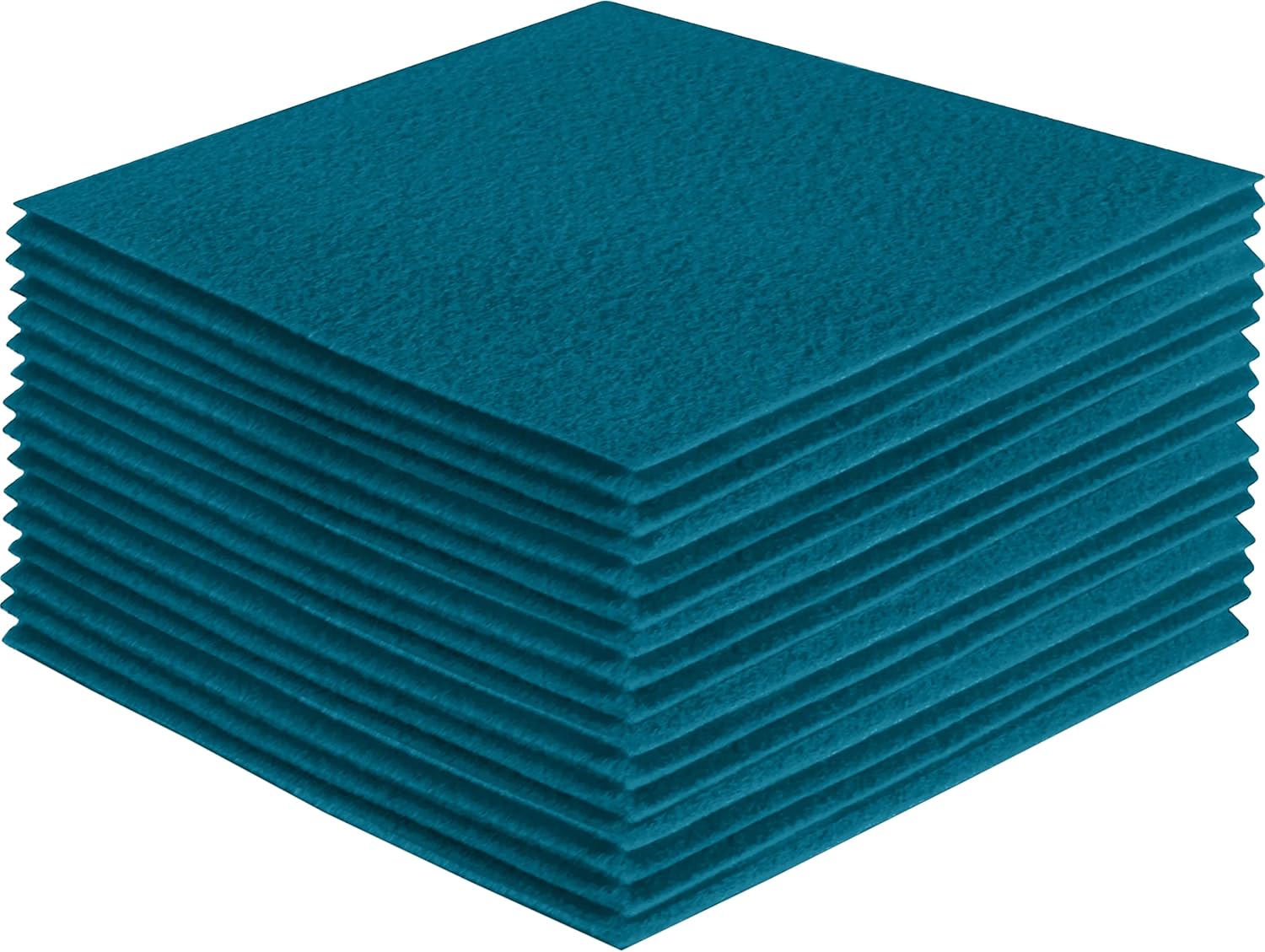 FabricLA Acrylic Felt Sheets for Crafts - Soft Precut 6 X 6 Inches (15cm X 15cm) Felt Squares - Use Felt Fabric Craft Sheets for DIY, Hobby, Costume, and Decoration - Turquoise, 36 Pieces