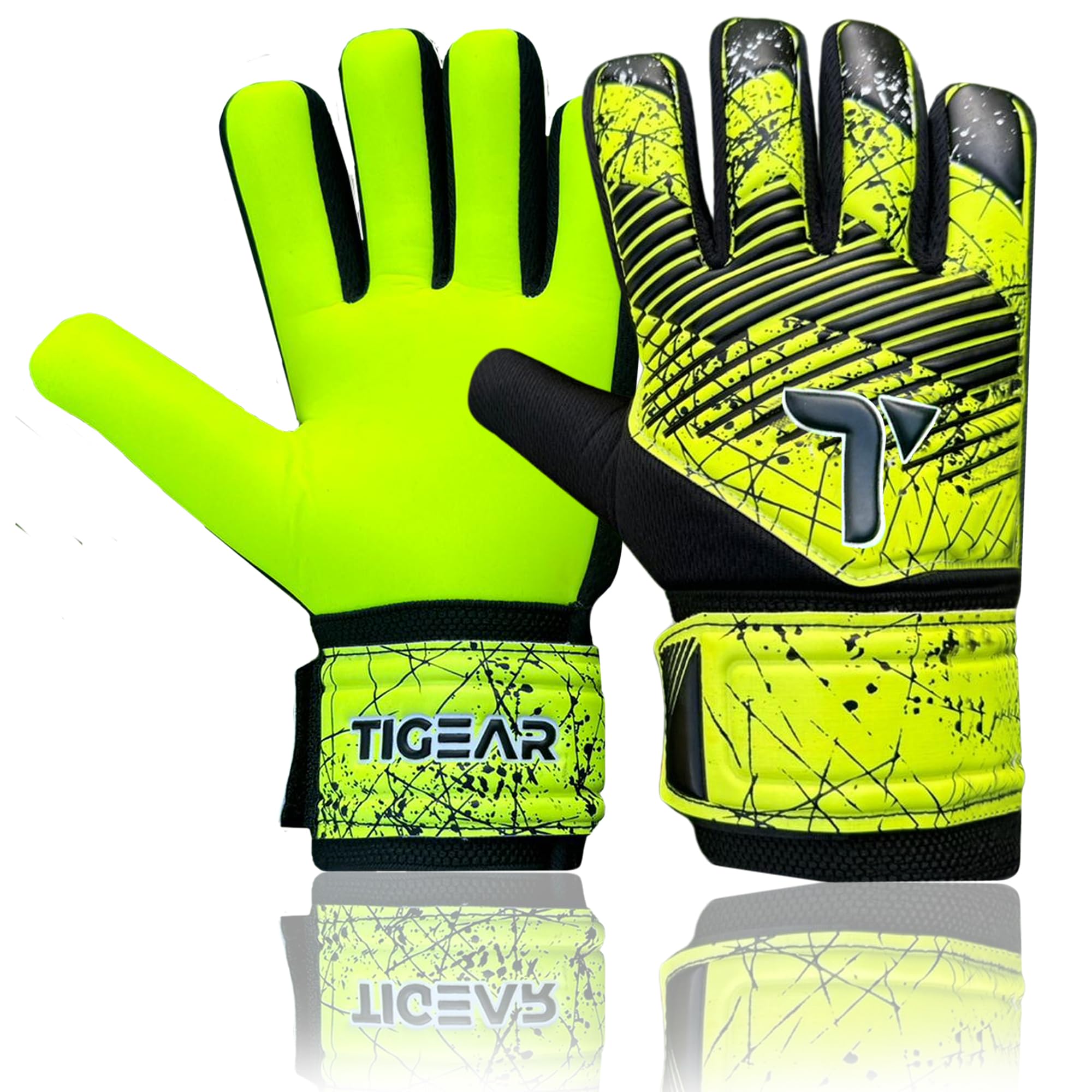 TIGEAR SuperJam Goalkeeper Gloves (Yellow, 6)
