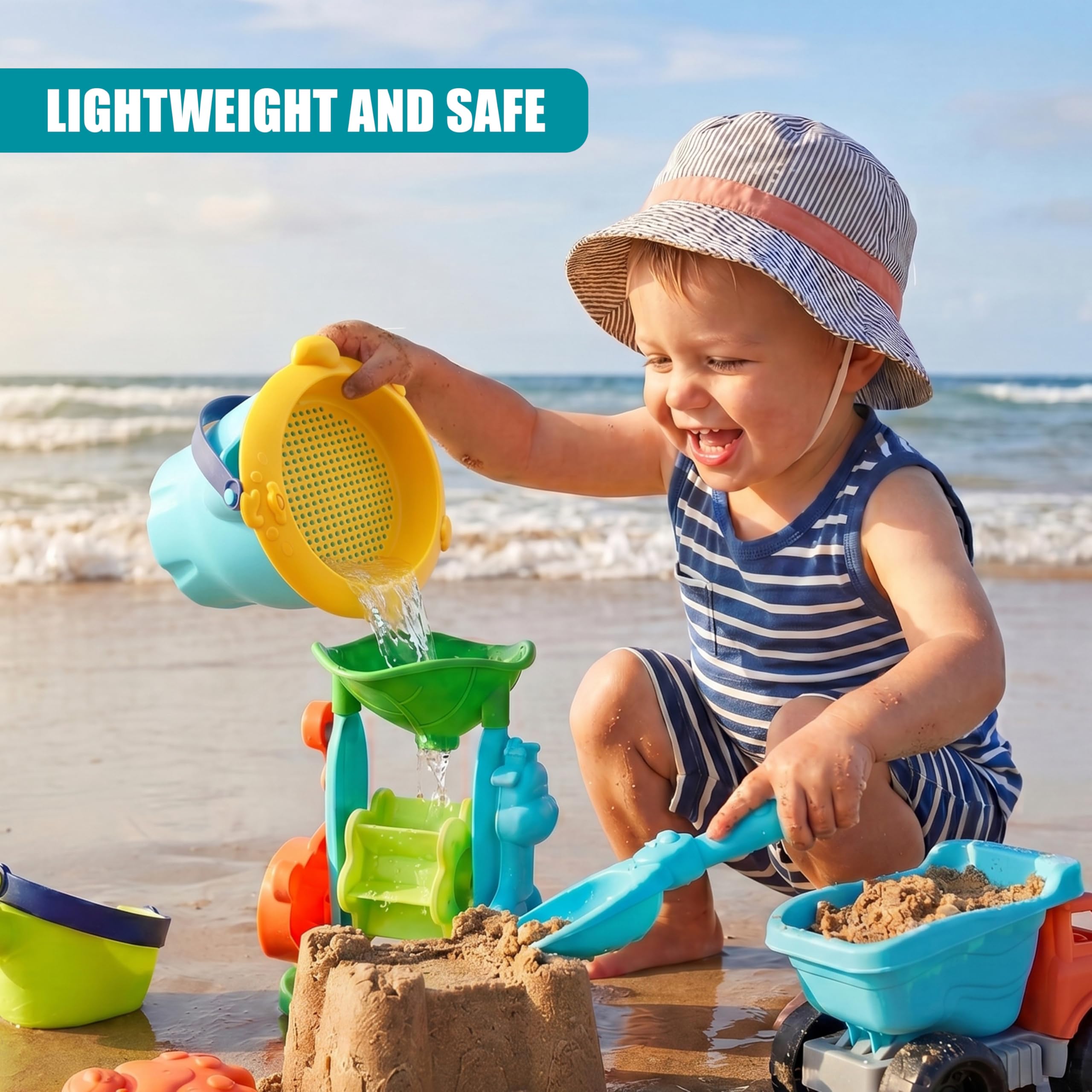 Sandwagen & Zubehör, Gabel, Spaten, Strand, Garten, Spielzeug, Kinder, 5-teiliges Set