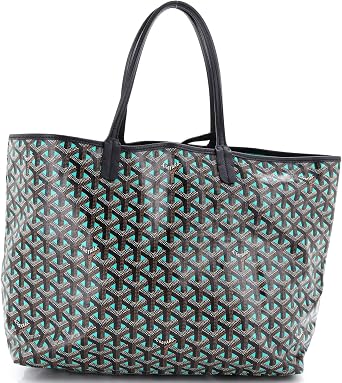 Pre-Loved Saint Louis Tote Claire Voie Coated Canvas PM, Green