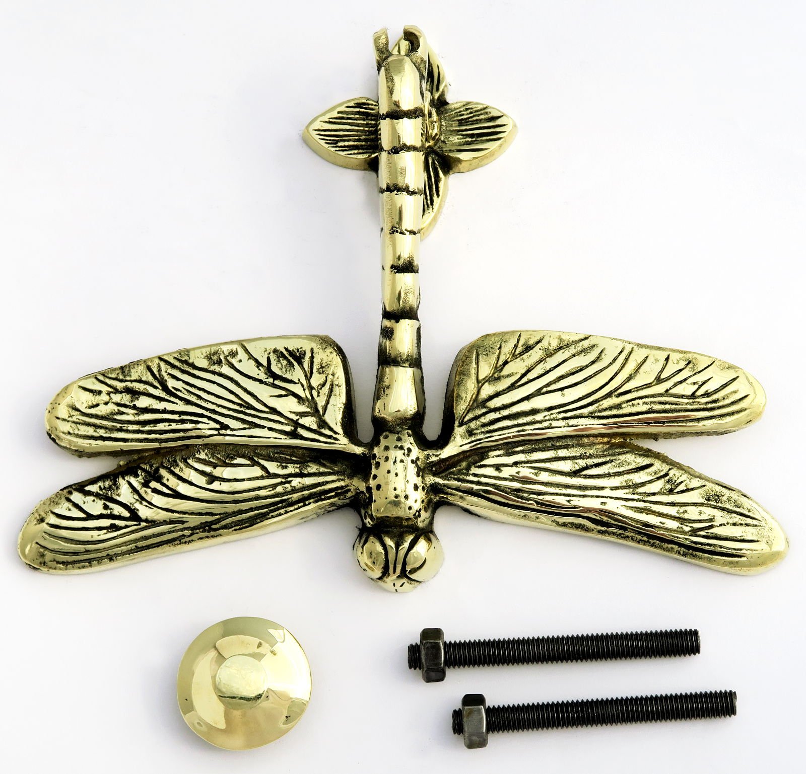 In ottone massiccio batacchio a forma di libellula
