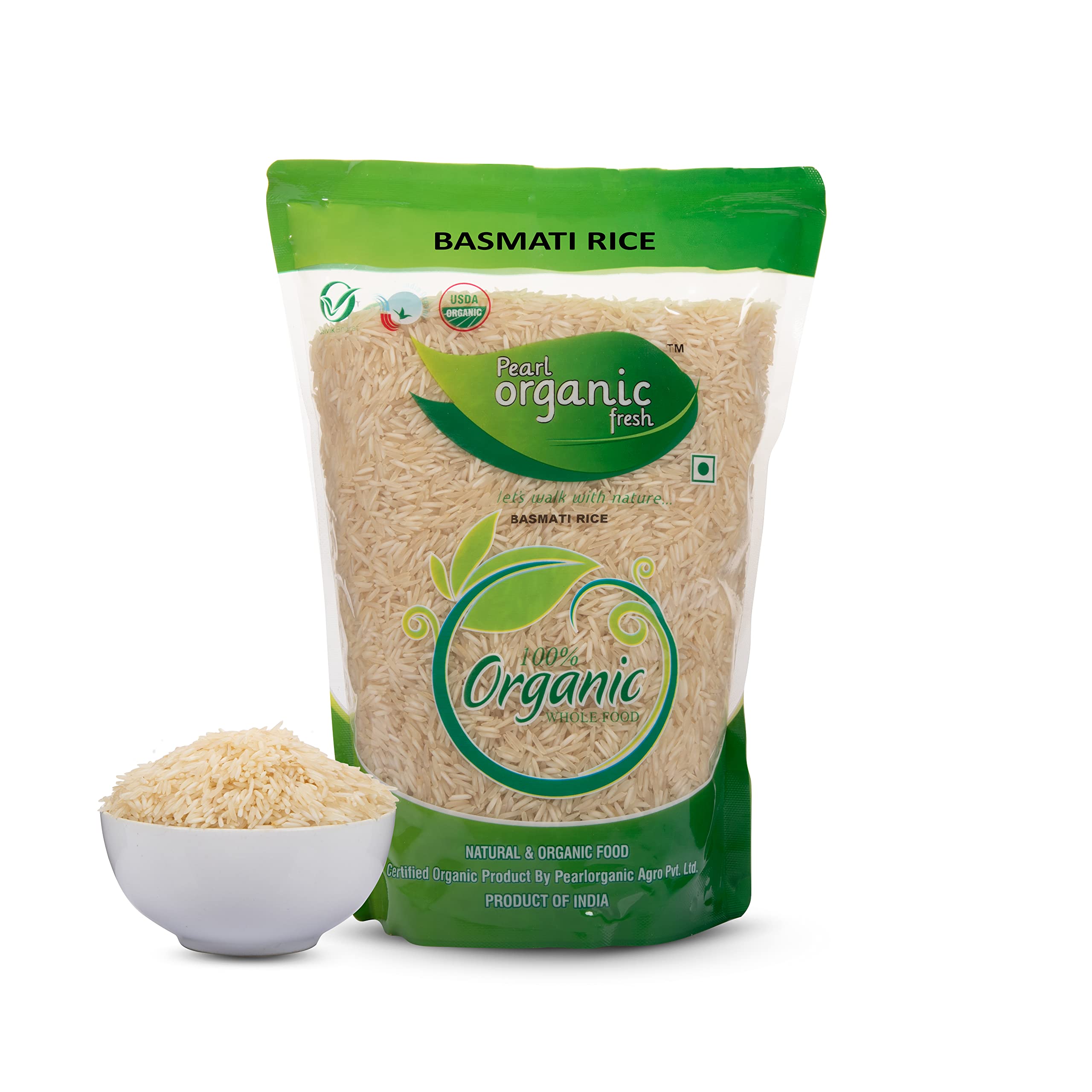 Pearl Organic Fresh Organic Basmati Rice 5kg | Premium Long Grain Aged Basmati Chawal | Naturally Aromatic & Fluffy Rice | Healthy Gluten Free Rice for Biryani, Pulao & Daily Meals-picture-31