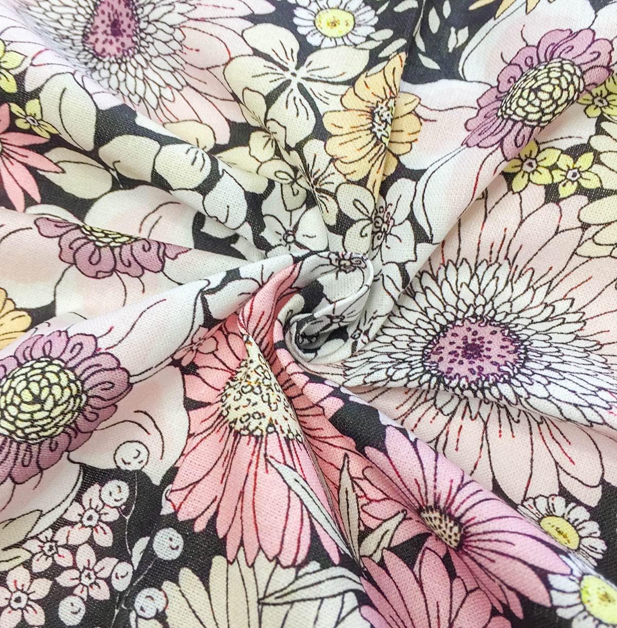 Tonisnono Cotton Fabric Colorful Design The Yard for Quilting, Sewing DIY, Craft Projects & More(1Yard, Pattern5028)