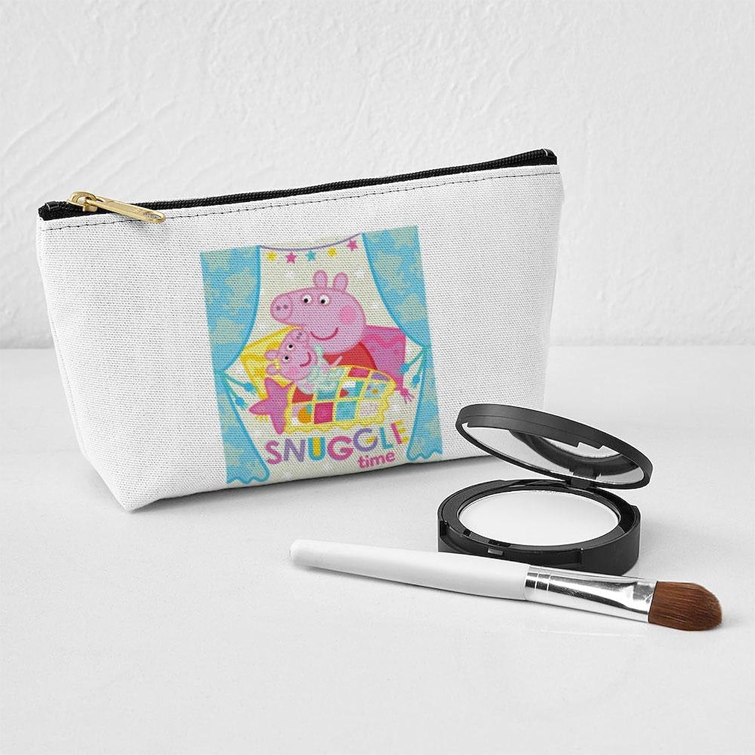 CafePress Peppa Pig: Snuggle Time 8.5" x 4.5" Zipper Cosmetic Pouch
