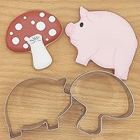 Vista 2 de Cortador de galletas de cerdo, cortador de galletas de granja, cortador de acero inoxidable para fiestas temáticas, baby shower, boda, fiesta