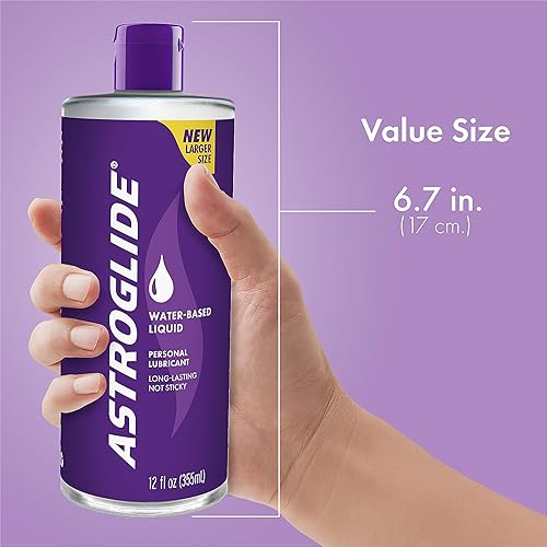 Miniatura 3 de Astroglide Lubricante personal líquido (12 onzas), lubricante a base de agua y lubricante de gel ultra suave, lubricante personal (3 onzas),