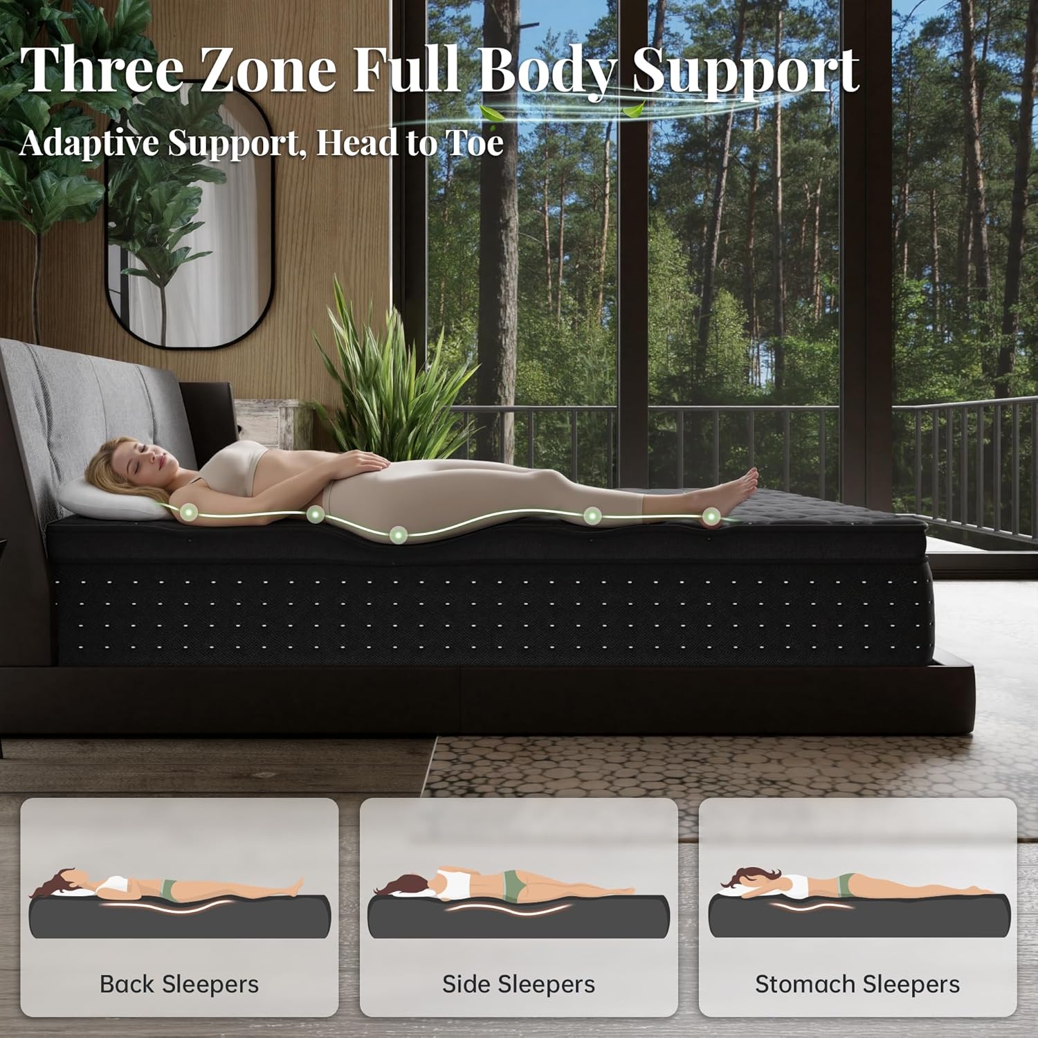 YINIX King Mattress, 10 Inch King Mattress with Extra-Thick Top, Memory Foam Mattresse with 360° Fire-Resistant Encasement, Individually Wrapped Pocket Coils for Isolate Motion