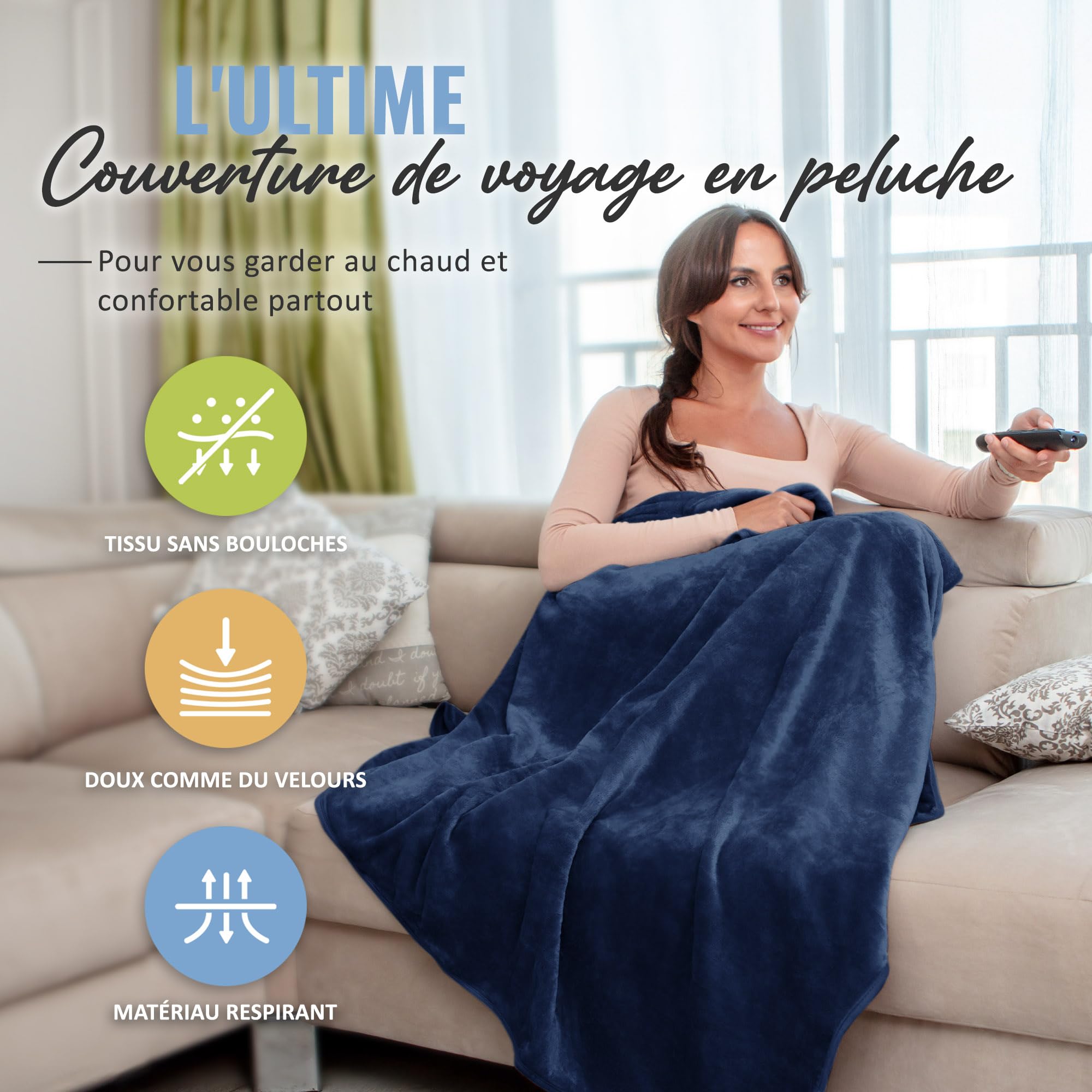 Couverture De Voyage NHQZ Douce Et Chaude Pour Avion Et Voiture Essentiel Pour Les Longs Vols 651583