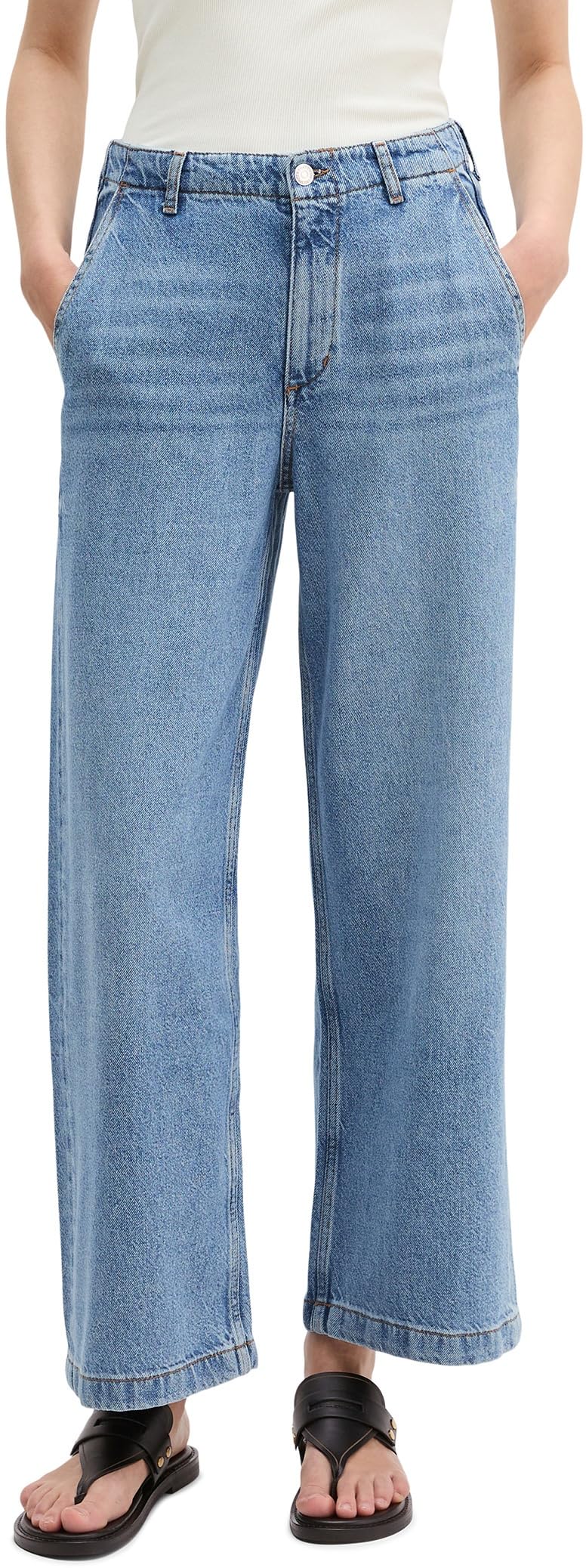 Marc OߴPolo Damen Jeanshose Cropped Wide Fit