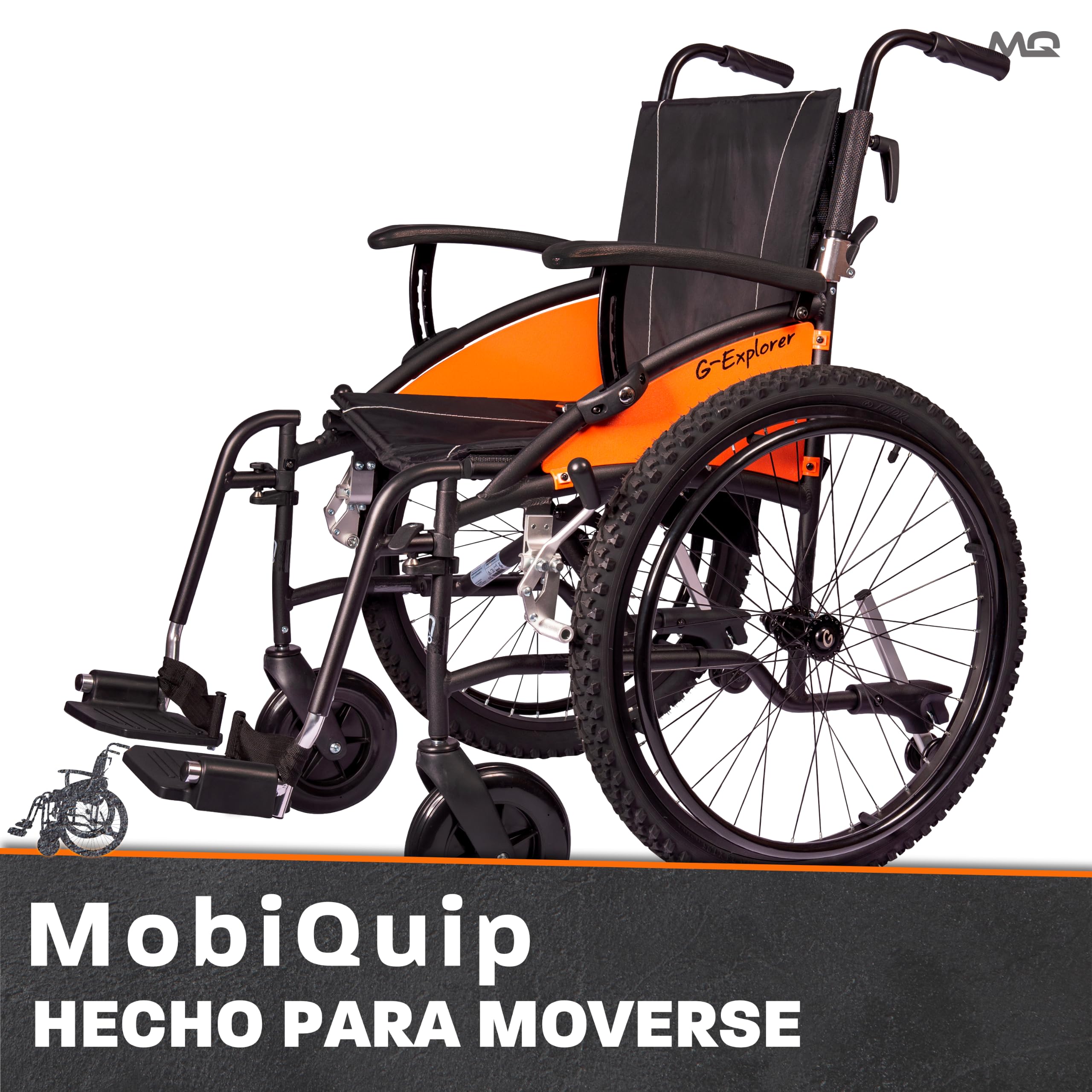 MobiQuip Silla de ruedas todoterreno 12,5 kg, asiento de 18"