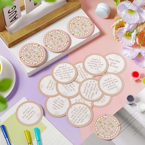 Miniatura 4 de Outus 50 fichas de reunión matutina tarjetas de preguntas para estudiantes, ideas de preguntas para el aula, tarjetas de conversación