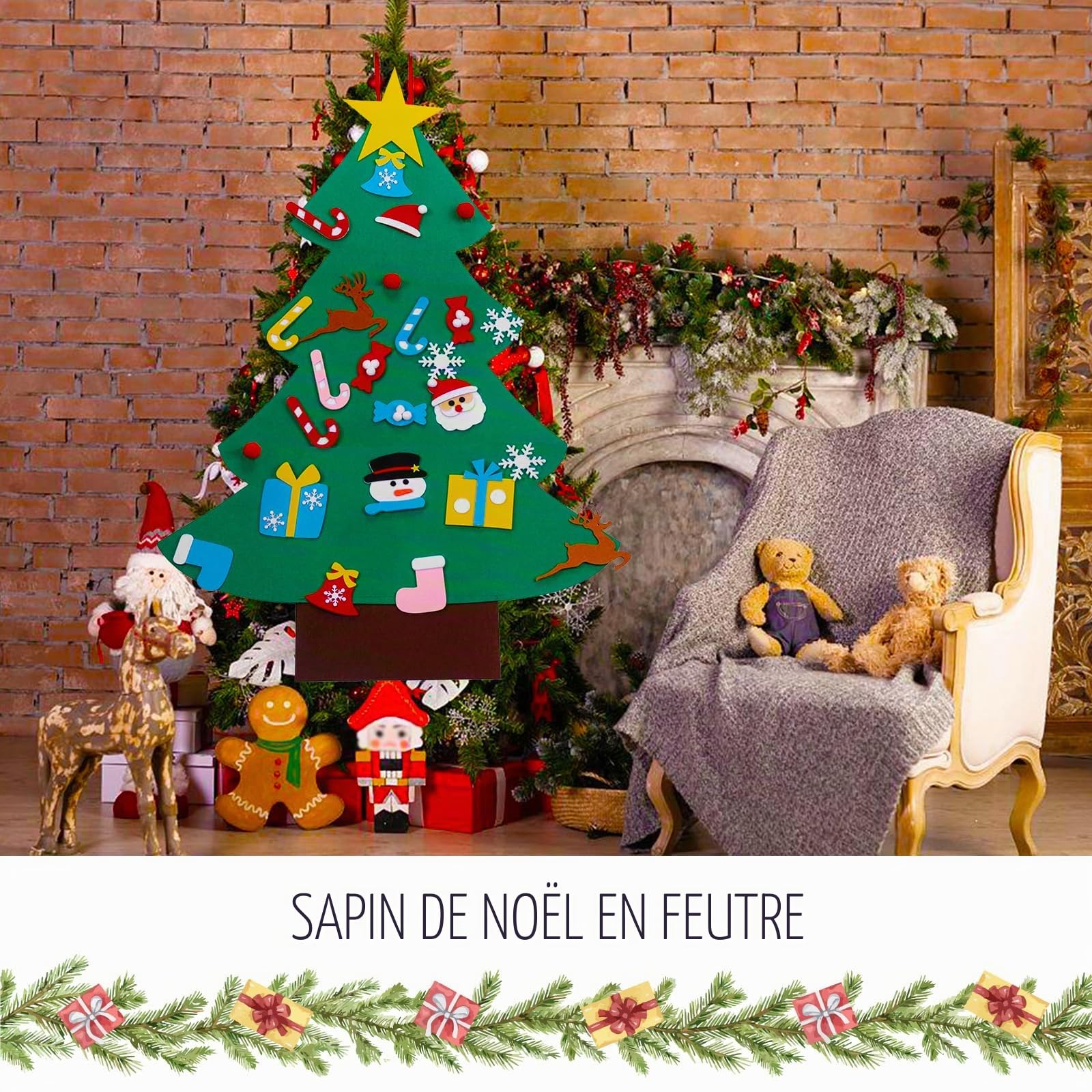 Sapin de Noël en feutrine pour enfant
