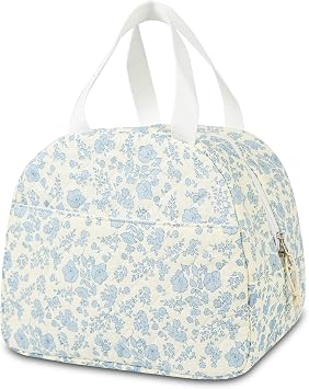 GISMTR Lunch Bag for Women Insulated Lunch Box Cute Quilted Lunch Tote Bags Reusable Large Capacity Cooler Bag for Travel Work Picnic