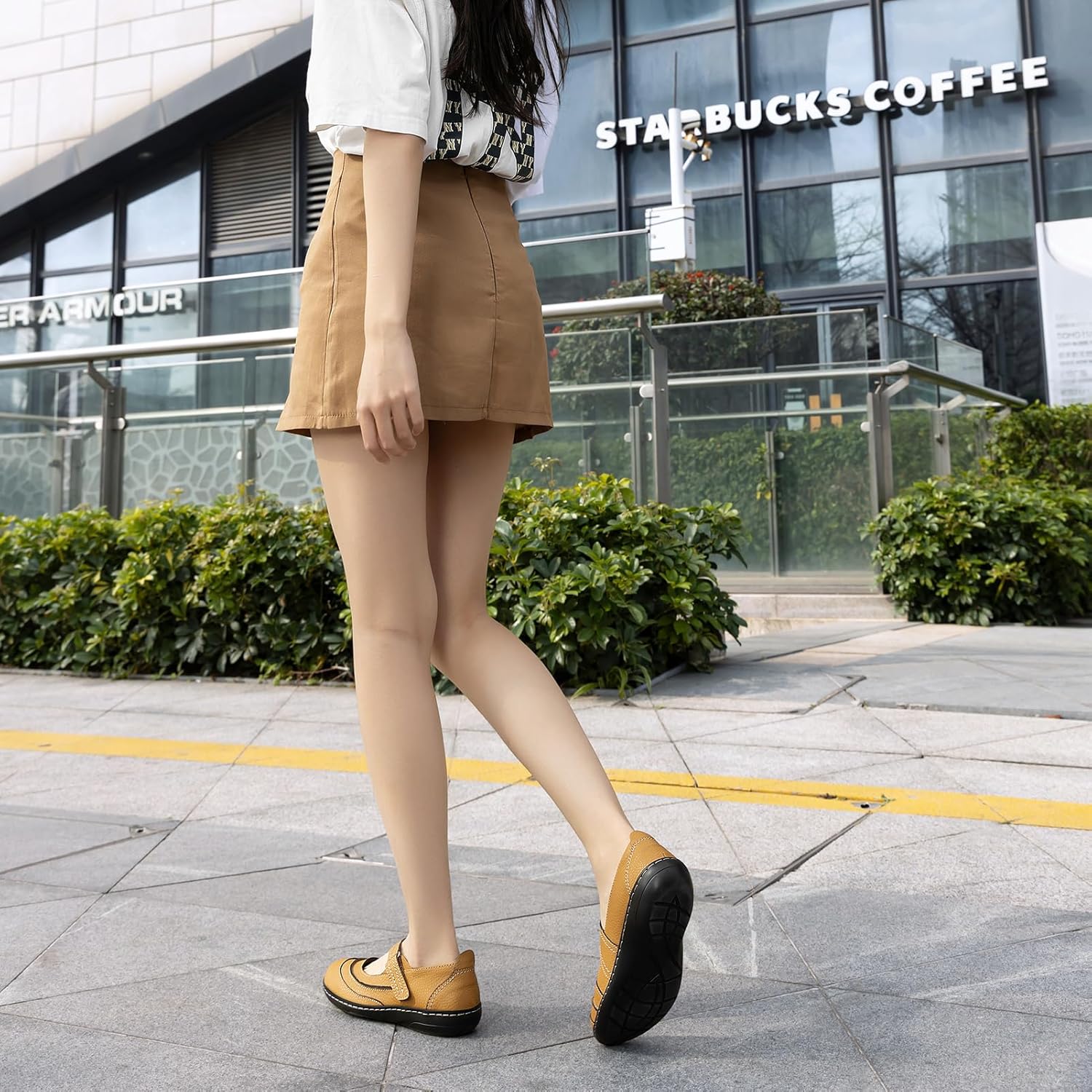 Women's Comfortable & Lightweight Leather Mary Jane Flats Versatile Business Casual Dress Shoes Work Office Cute Stylish Everyday Walking Shoes - Image 2