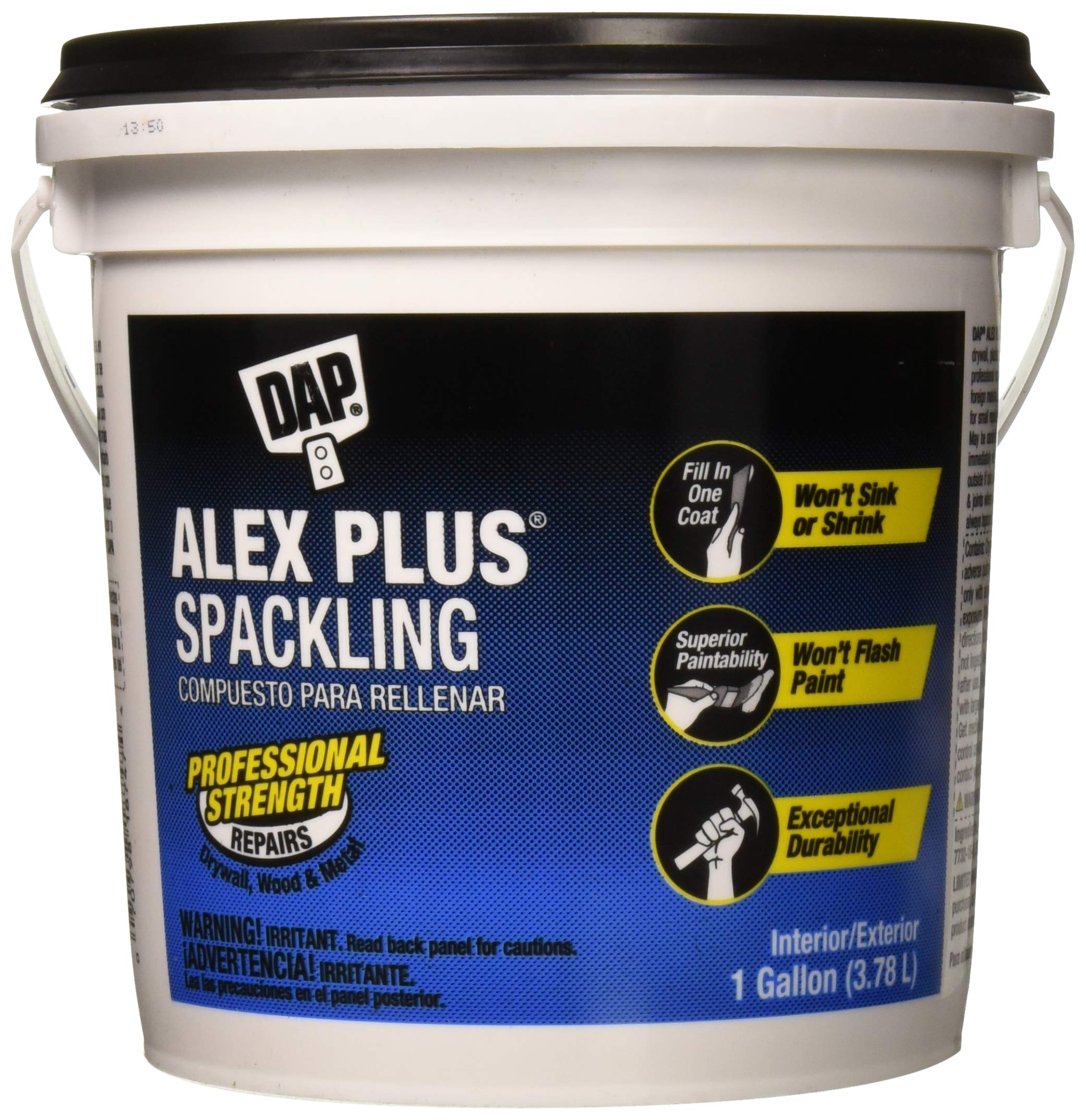 DAP 18747 Alex Plus Gallon Spackling, 1 Gallon, White