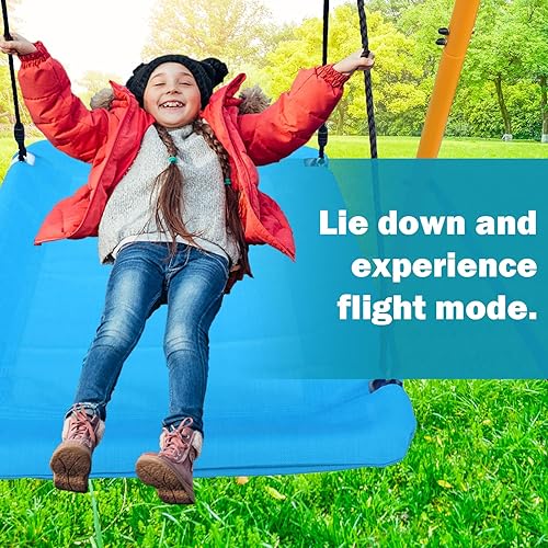 Miniatura 4 de Dithoko Juego de columpios para patio trasero, 3 en 1 multifunción para niños, juego de columpios al aire libre con 2 columpios y 1 escalera de