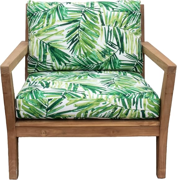 Tommy Bahama Deep Seating Lounge Cushion, 24 X 26 X 4, Coastal Palm Green Leaf