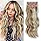 Vigorous Clip in Hair Extensions 4Pcs Blonde mix Platinum Blonde Hair Extensions Clip Ins 20Inch Natural Soft Synthetic Hairpieces for Women