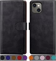 Vista 8 de SUANPOT para iPhone 13 (No 13Pro) 6.1 pulgadas 5G con bloqueo RFID Funda de billetera titular de tarjeta de crédito, Libro Flip Funda de cuero PU
