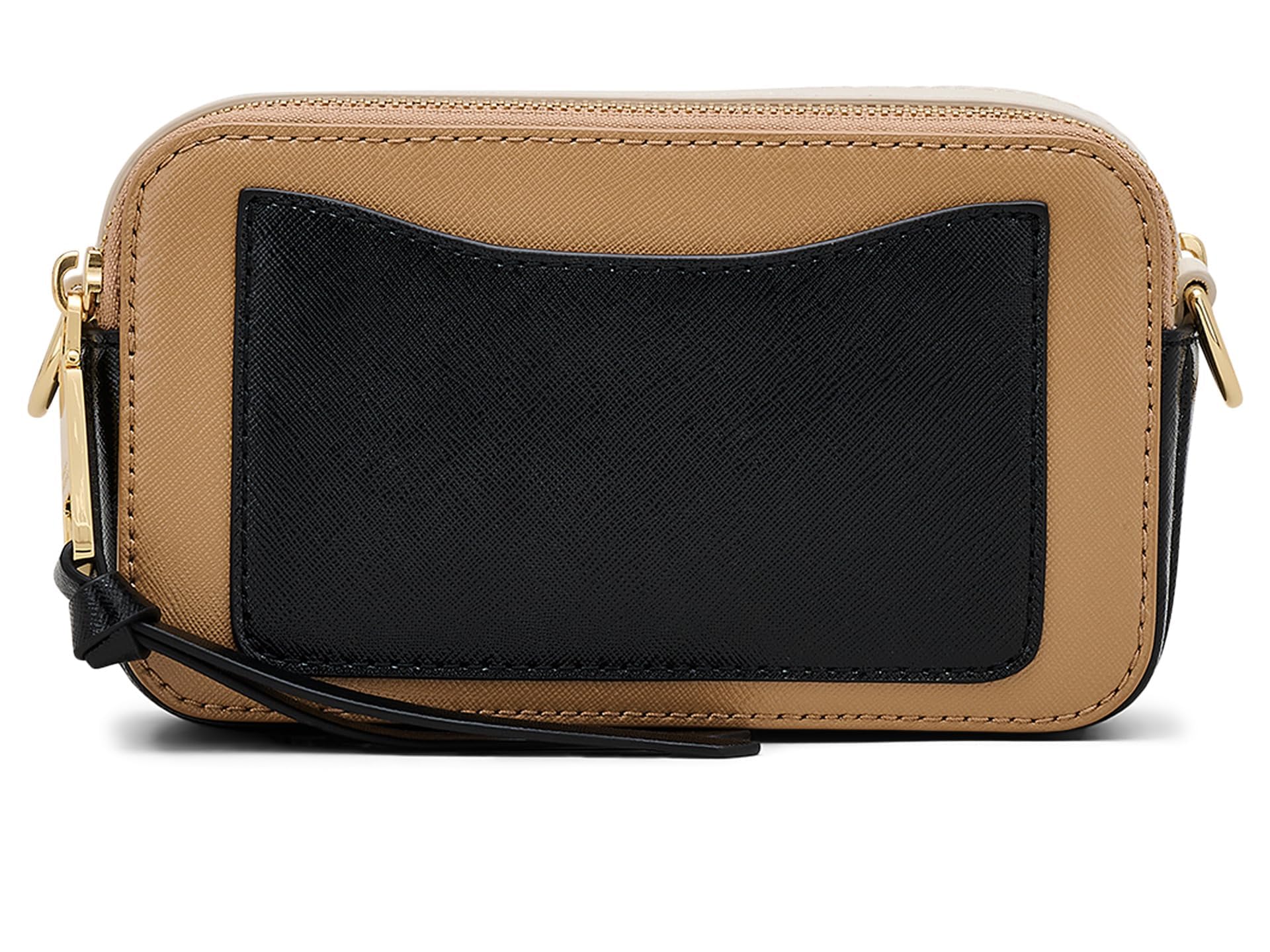 MARC JACOBS The Snapshot, torebka damska, czarna, jeden rozmiar, Wielbłąd wielokolorowy, 18x6x11