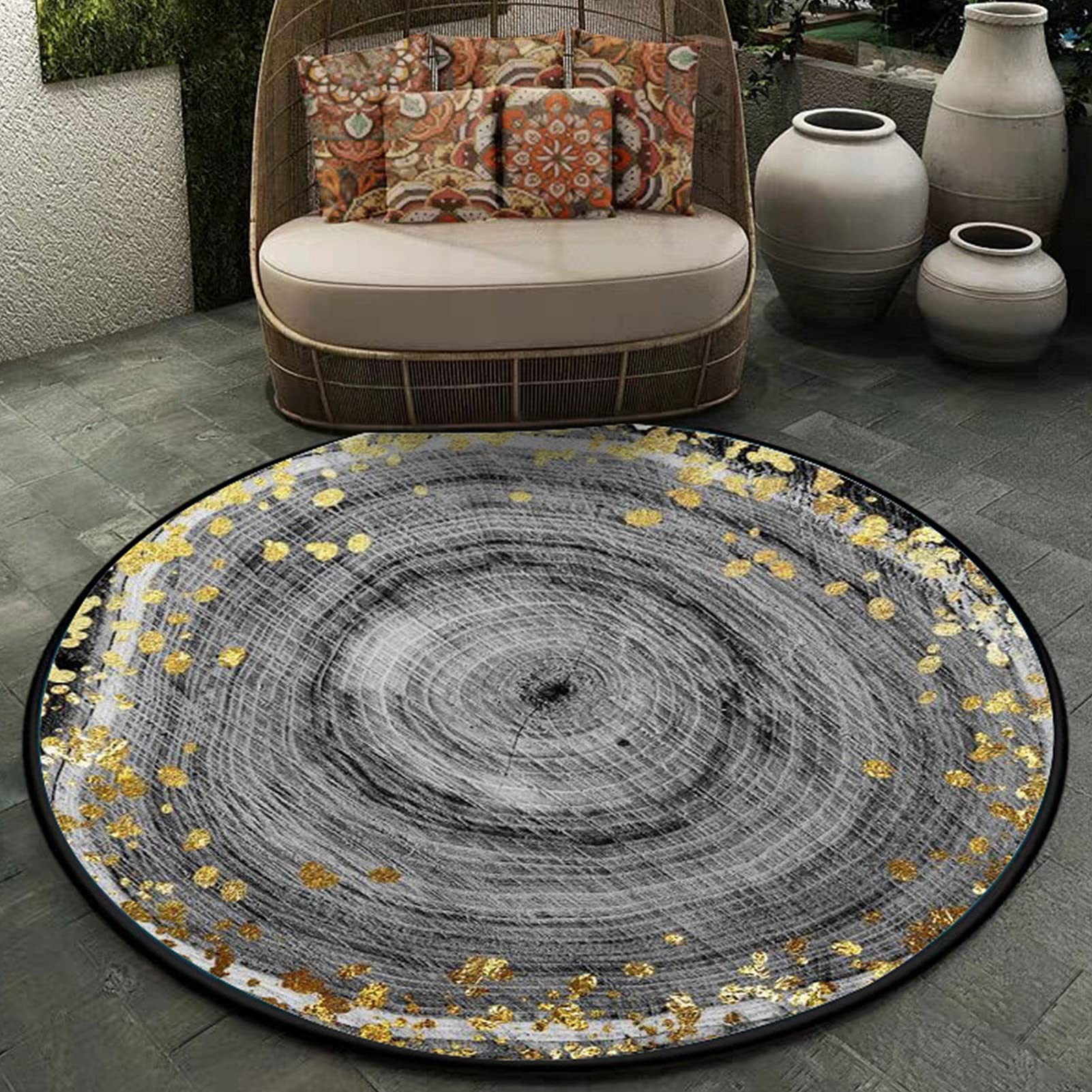 ACME Furniture RUG 60cm×60cm 美品 Amazon.com: DRSFF Round Area Rug Modern Simple Rugs 60cm 2.6 ft