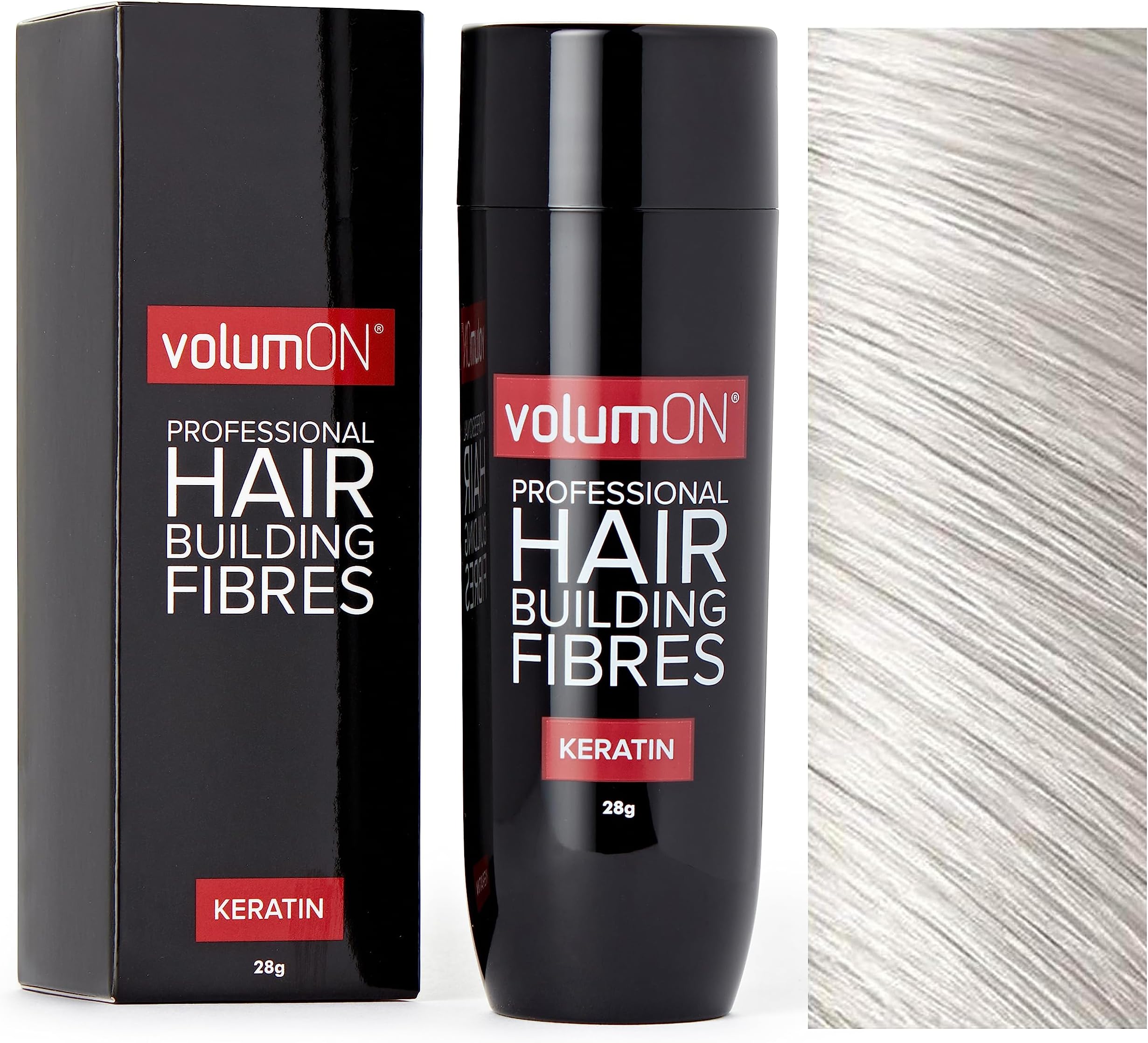 Professional Hair Building Fibres- Hair Loss Concealer- KERATIN- 28g- Get Upto 30 Uses- CHOOSE FROM 8 COLOUR SHADES (White)