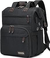 Vista 8 de Mochila de ganchillo, bolsa de tejer, mochila organizadora de almacenamiento de hilo, bolsa de ganchillo de viaje con puerto de carga USB, bolsa