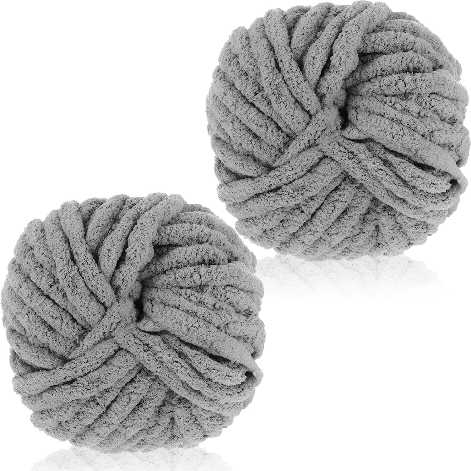 Chunky Knitting Wool 250gΓ2,Chenille Yarn for Crocheting&Knitting,Chunky Yarn for Crochet,Thick Wool for Blanket,Cushion,Pet Beds,Bags,Hats,Scarves