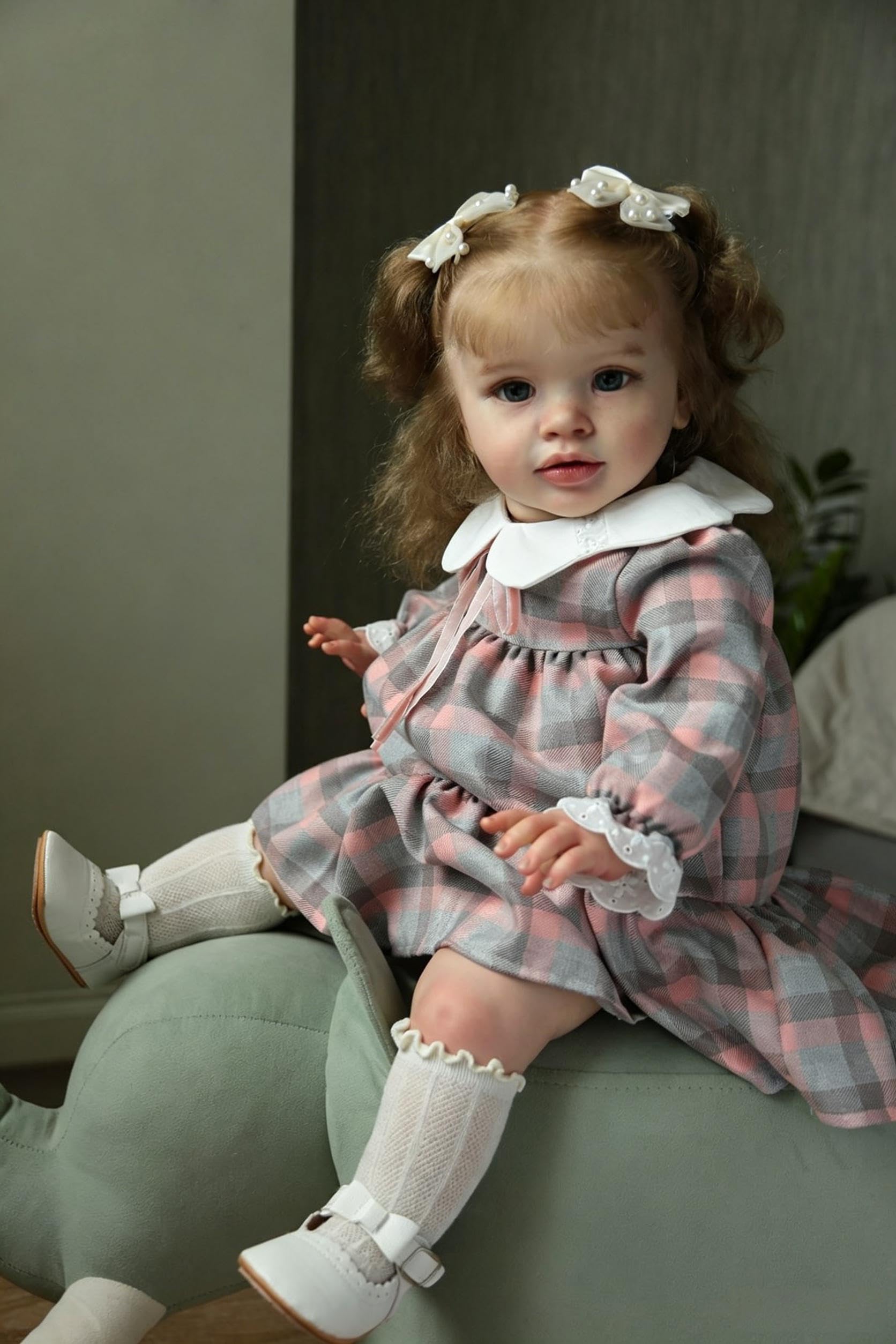 RXDOLL Realistyczne lalki Reborn Pippa, 66 cm, duży rozmiar, Reborn Baby Dolls Girl, miękka tkanina winylowa, realistyczna lalka niemowlęca, która wygląda naprawdę wyglądająco, lalka dla malucha na