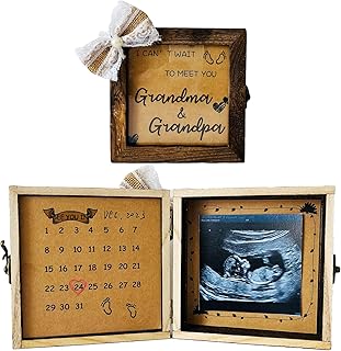 Sonogram Picture Frame for Grandparents, Pregnancy Announcement for Grandparents, Baby Ultrasound Picture Frames for Grandparents, First Time Grandparents Gifts,Soon To Be Grandparents Gifts