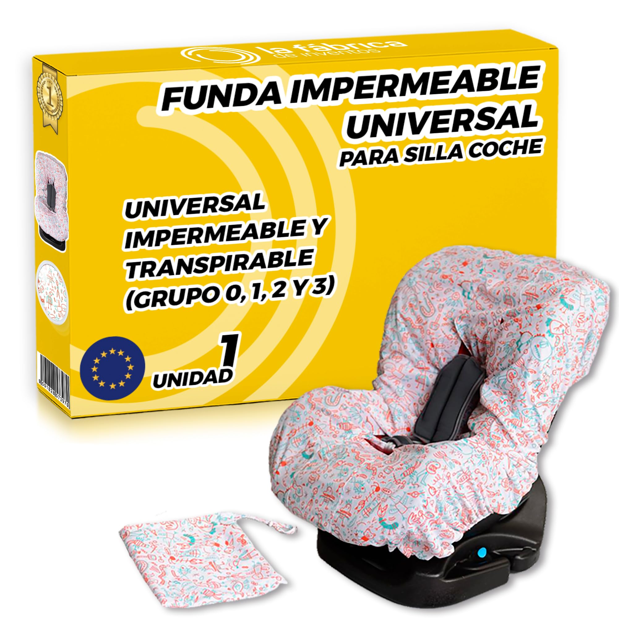 Funda Silla Coche Bebe Universal Impermeable y Transpirable – Funda Silla Coche Bebe Apta para Grupo 0, 1, 2, 3 – Fundas Sillita Protectoras y Antitérmicas – Protector Sillas Bebé Coches