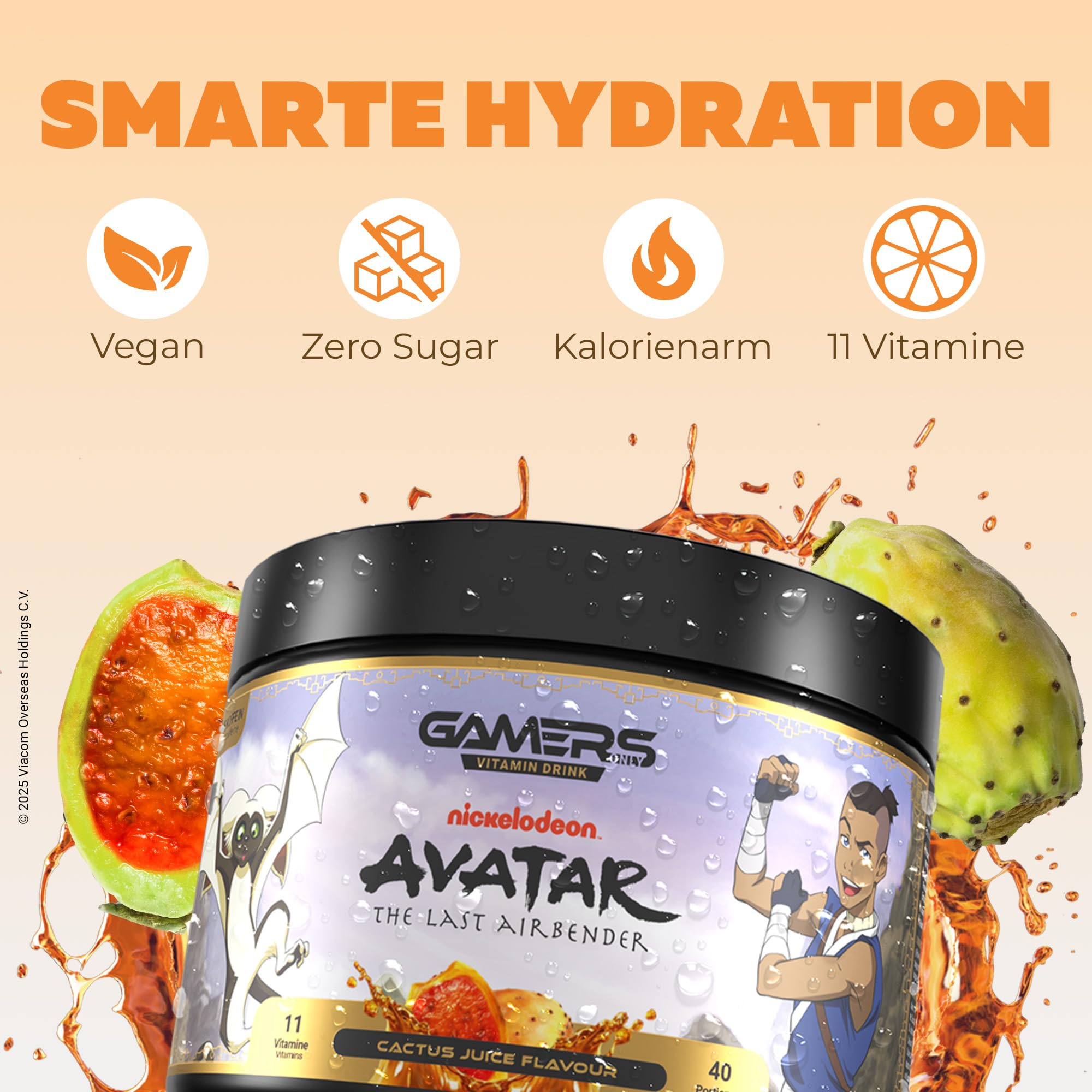 Gamers Only x AVATAR Premium Collector Bundle [MIT ENERGY PULVER & VITAMIN DRINK ] - 40 Portionen | inkl. Edelstahlshaker | Erhöht die Konzentration & Reaktionen | 125 MG Koffein & 12 Vitaminen