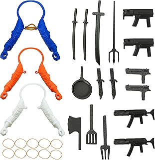 Funny Chicken Costume Arms with 16 Props, 3PCS Plastic Chicken Sleeves Toy Accessories for Chicken Cosplay and Social Media Content Creation