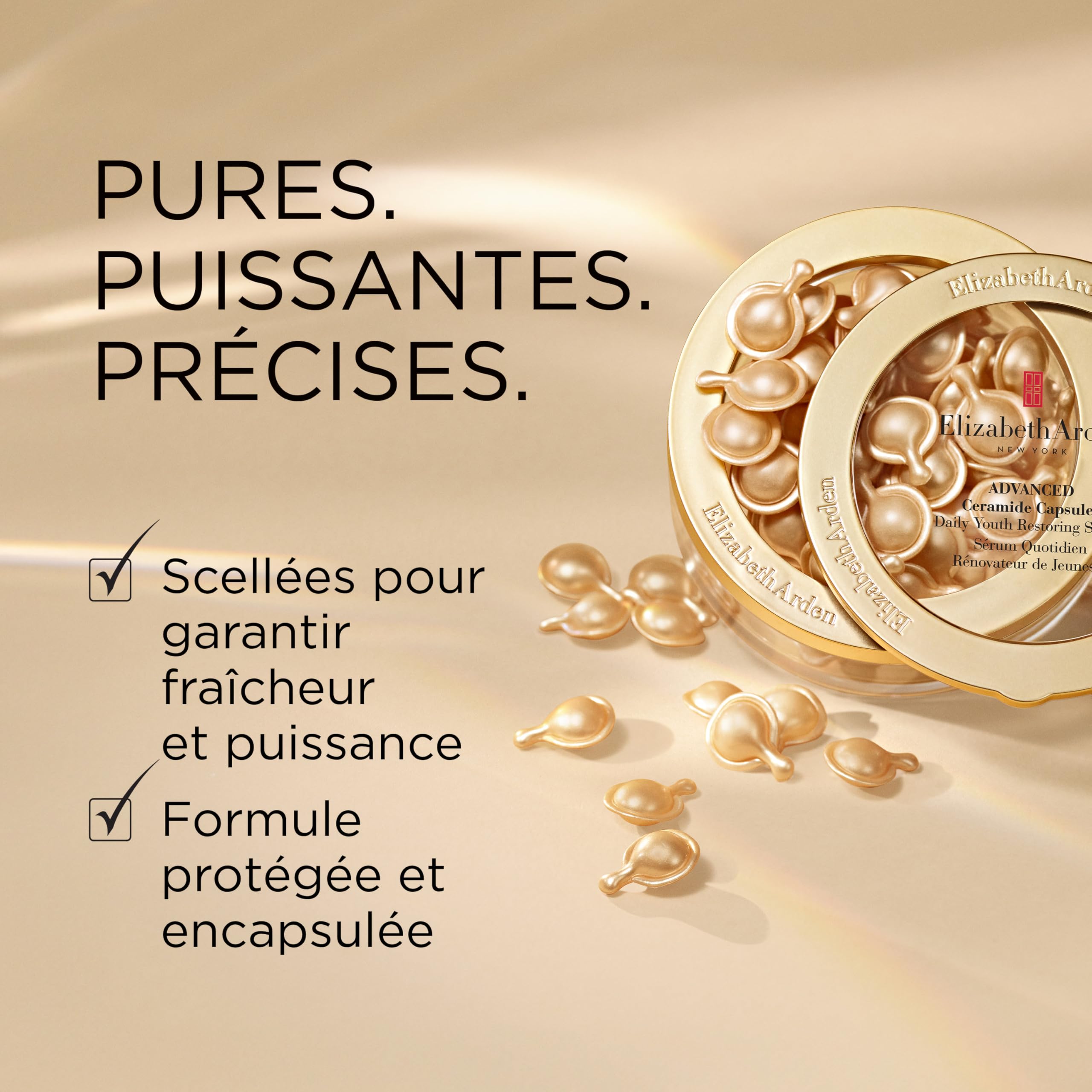 Elizabeth Arden, Advanced Ceramide Capsules, Sérum Quotidien Rénovateur de Jeunesse, Soin Skincare, Sérum Triple Effet Anti-Âge, Lutte contre les rides et ridules, Répare et Hydrate
