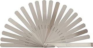 Mitutoyo 184-304S, Thickness Gage/Feeler Gage, 0.05mm to 1mm, 20 Leaves, Straight, 150mm Long Leaves