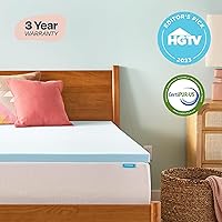 Vista 5 de Linenspa Memory Foam Mattress Topper, King Size - 2 Inch Gel Infused Memory Foam - Plush Feel - Cooling and Pressure Relieving - CertiPUR Certified