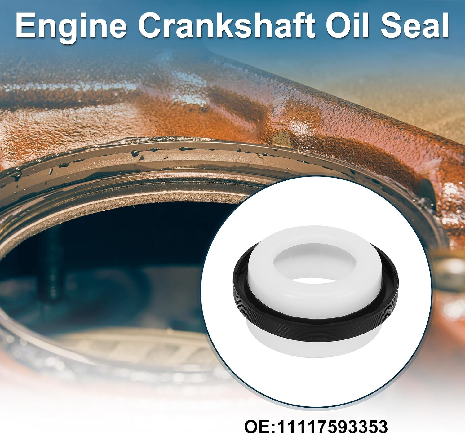 Crankshaft Oil Seal for BMW 1 3 Series No.11117593353 Front Main Seal 1 Pc for BMW 428I M3 X1