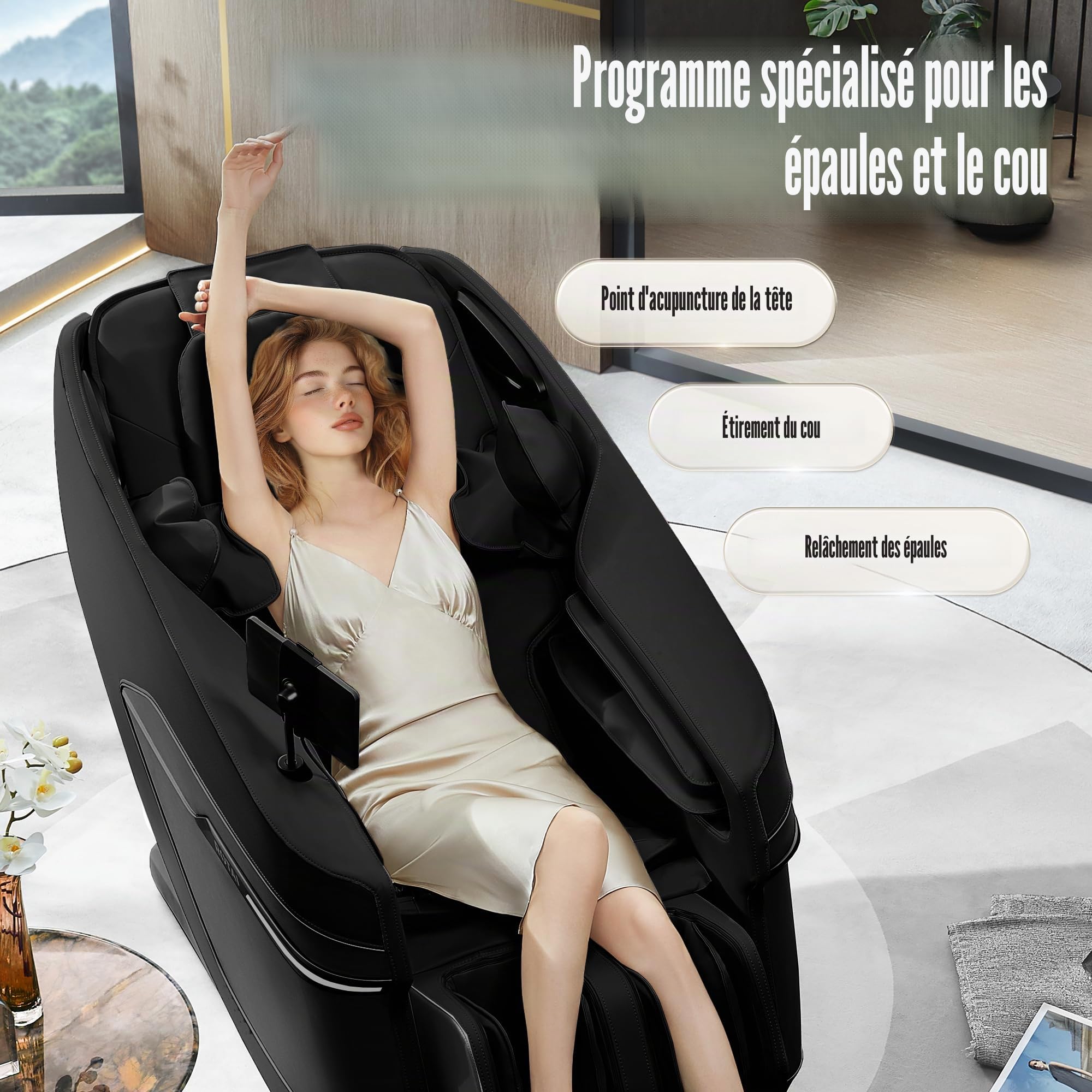 ROTAI Fauteuil de Massage 3D à gravité zéro pour la Maison Massage Complet du Corps