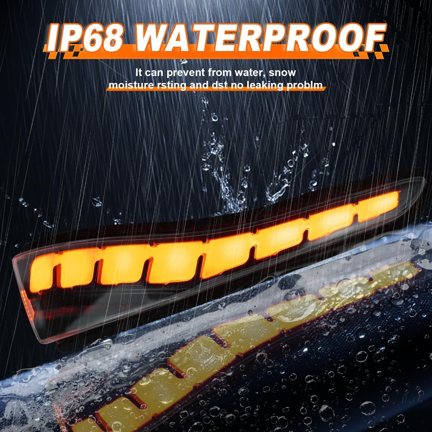 LED Side Mirror Marker Lights Clear Lens for Infiniti Q30 2016-2019 Q50 Q50S Q50L 2014-2021 Q60 Q70 - Replacement OEM Side Mirror Trim, Function as White DRL & Amber Turn Signal Light