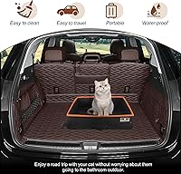 Vista 6 de HiCaptain Caja de Arena Portátil de Viaje para Gatos, Caja de Arena Plegable para Viajar en Coche, Bandeja Transportadora de Inodoro Plegable