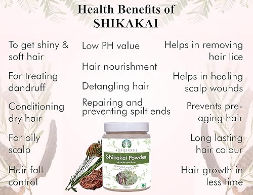 Miniatura 6 de Shikakai Powder 100 Gm  Acacia concinna Fruit Pods Powder  Limpiador y acondicionador natural para el cabello  Vegano  Sin OMG  Vegano