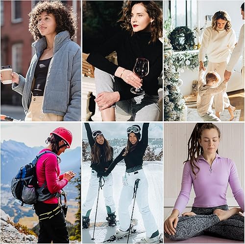 Miniatura 6 de Ropa interior térmica para mujer Long Johns conjuntos de ropa interior térmica para mujer, capa base ultra suave, regalos con caja