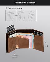 Gentlemen's® Portafoglio Pieghevole In Vera Pelle - Con Portamonete E Protezione RFID - Slim E Compatto - Porta Carte Pop-up - 5