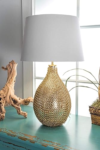 nuLOOM Milford - Lámpara de mesa de cristal de 26 pulgadas