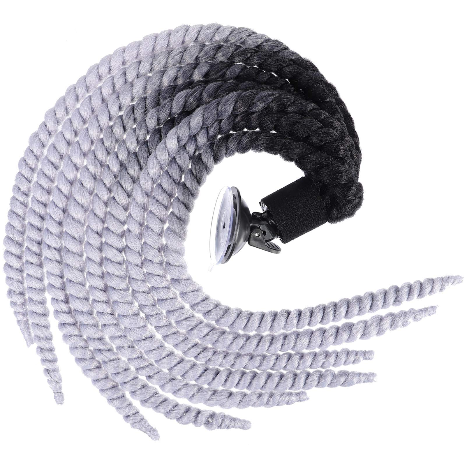 VICASKY Ski Helmet Cool Helmet Decoration Helmet Dreadlocks Ponytail Abs Hollow Roll Crystal Miss Girls Accessories Helmet Braid Decor Suction Cup Helmet Hair